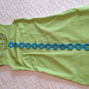 Handmade 60s Mod Retro Mini Bright Green Dress